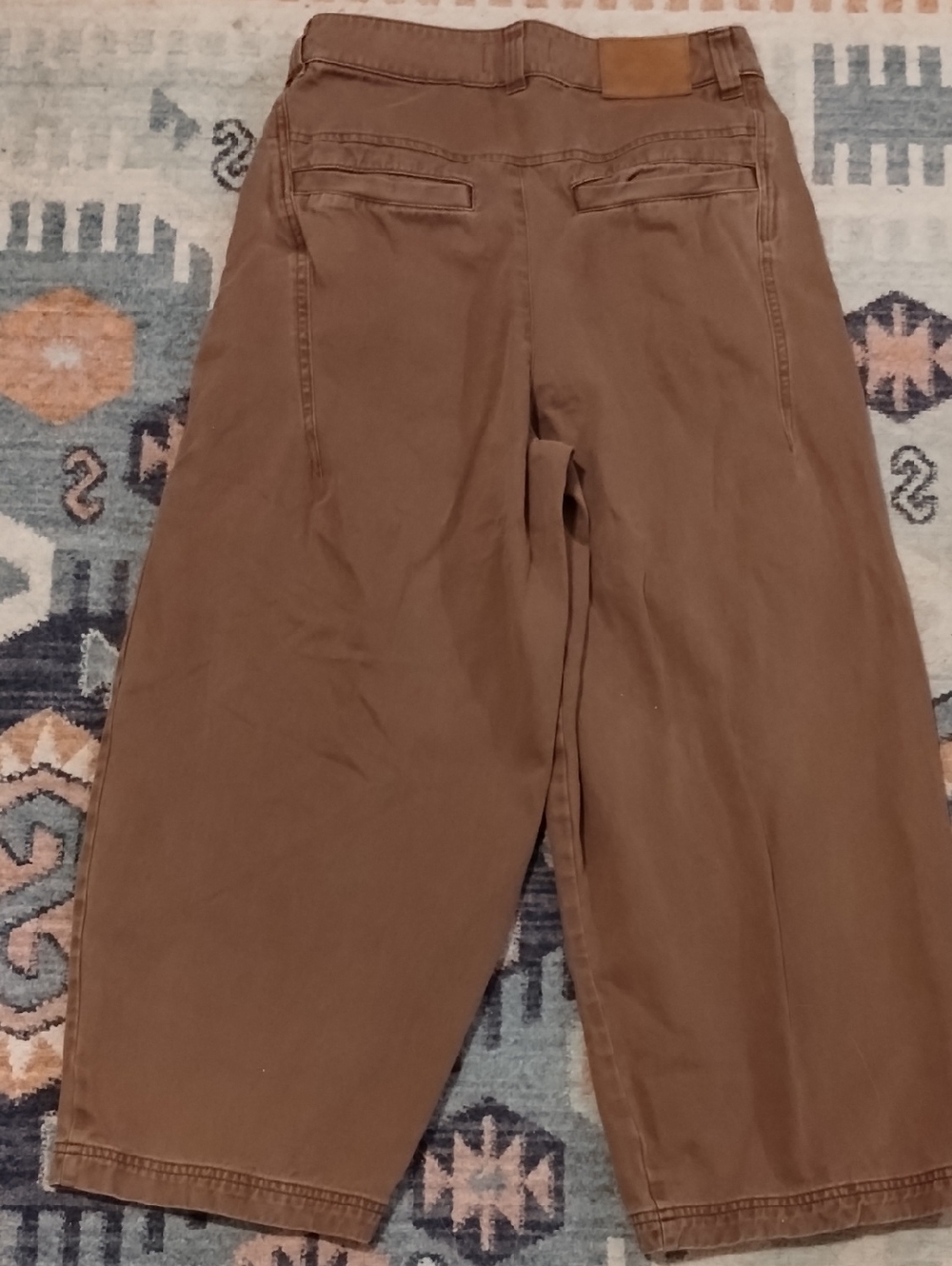 We The Free People Lay Down Chino Trousers 6 Brownie - Picture 8 of 9
